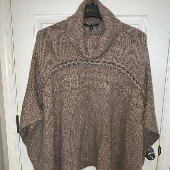 Cowl neck knit poncho - Picture 1 of 4